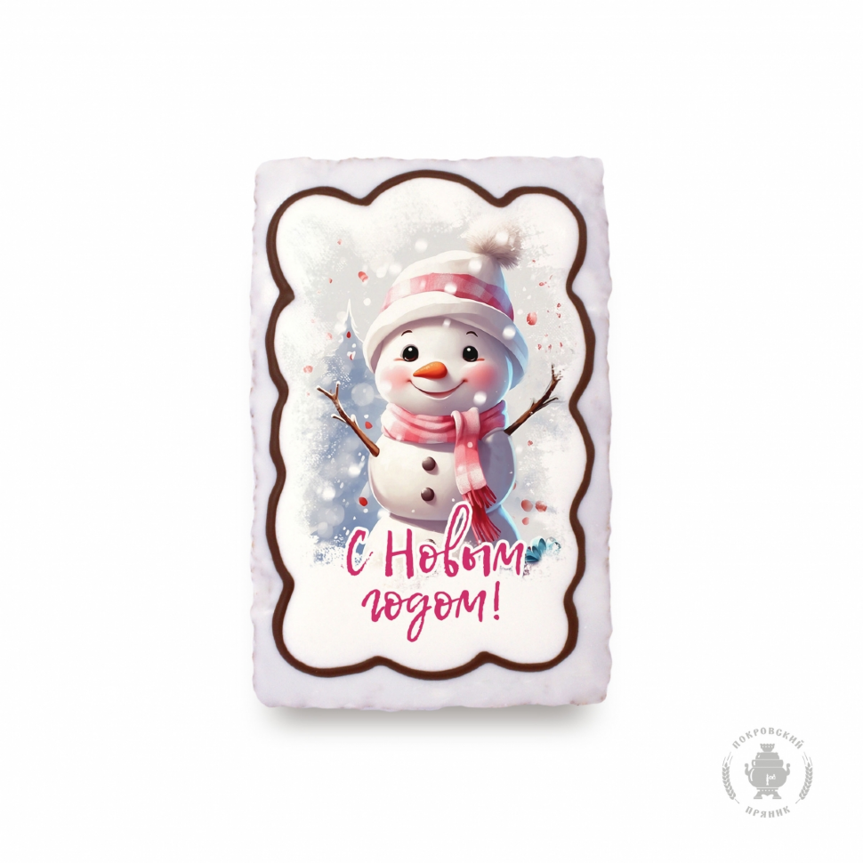  Пряник 130г новогодний Снеговик, (коробка 25шт) в Ивантеевке