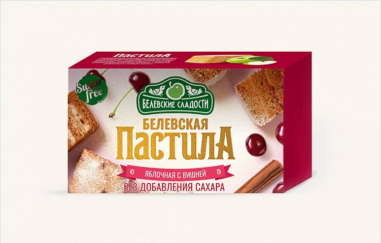  Пастила  200г диетическая С ВИШНЕЙ, НОВЫЙ ФОРМАТ (4 шт по 50гр)    в Ивантеевке